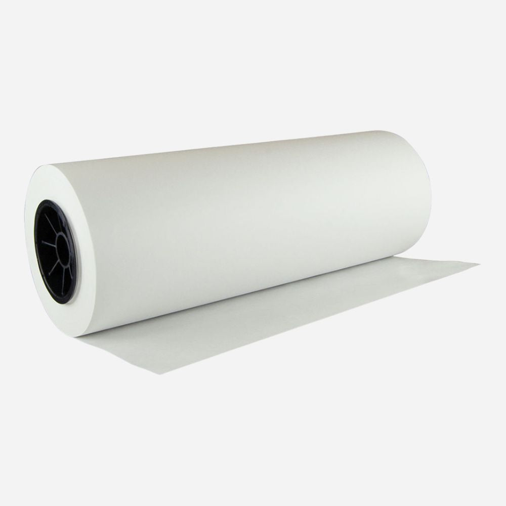 Roll of white paper on a white background
