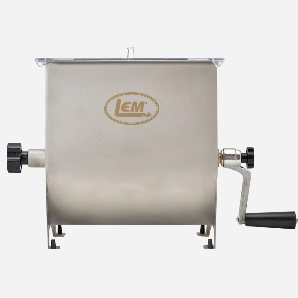 Stainless steel filter with LEM logo on a white background