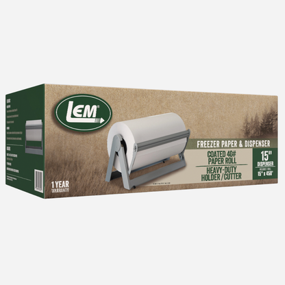 LEM Products 15" Freezer Paper Cutter Heavy-Duty Wrapping Dispenser