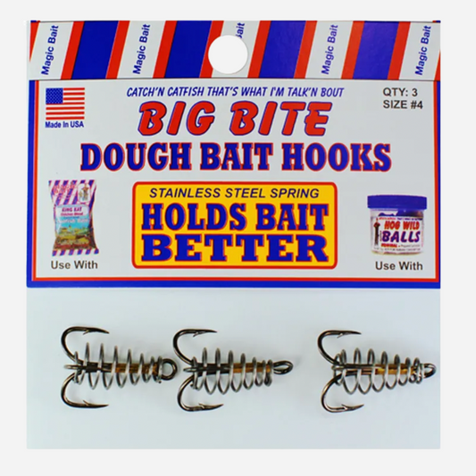 Magic Bait #4 Dough Treble Fishing Hooks with Spring