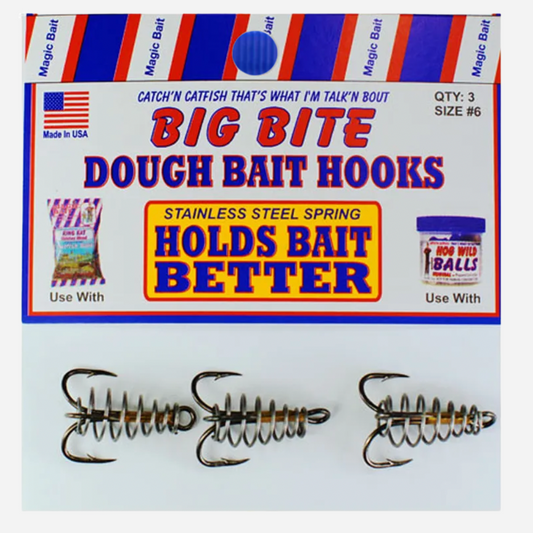 Magic Bait #6 Dough Treble Fishing Hooks with Spring