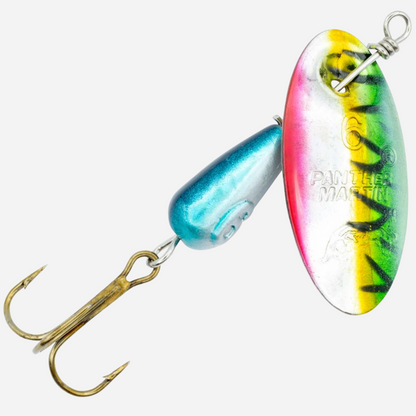 Colorful fishing lure with a white background