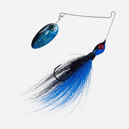Panther Martin Bearded Banshee Spinnerbait Bass Lure - Blue/Black Holo