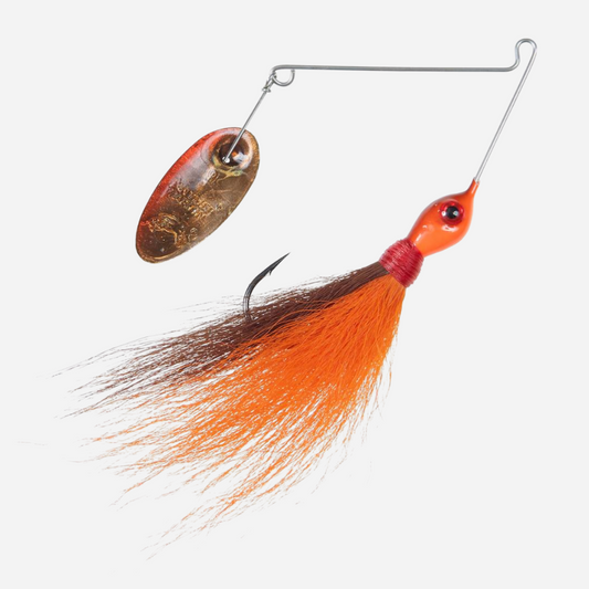 Panther Martin Bearded Banshee Spinnerbait Bass Lure - Brown Orange