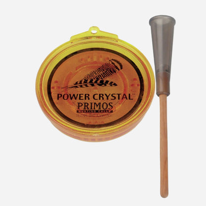 Primos Power Crystal hunting call with a mallet on a white background
