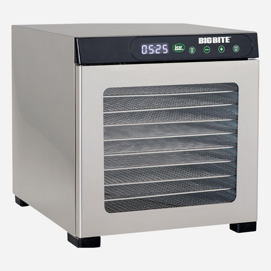Lem Products Big Bite 10 Tray Dehydrator with Digital Timer Stainless Steel