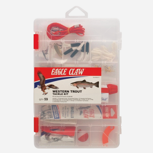 Eagle Claw Western Trout Tackle Kit – 59 Piece Set