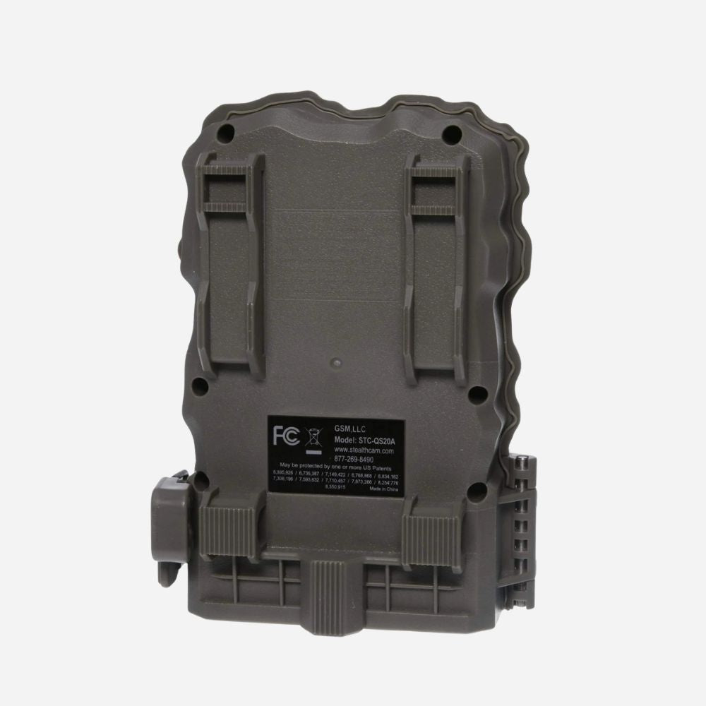 Gray plastic component with branding on a white background