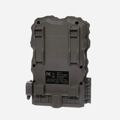 Gray plastic component with branding on a white background