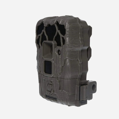 Camouflage-patterned electronic device on a white background