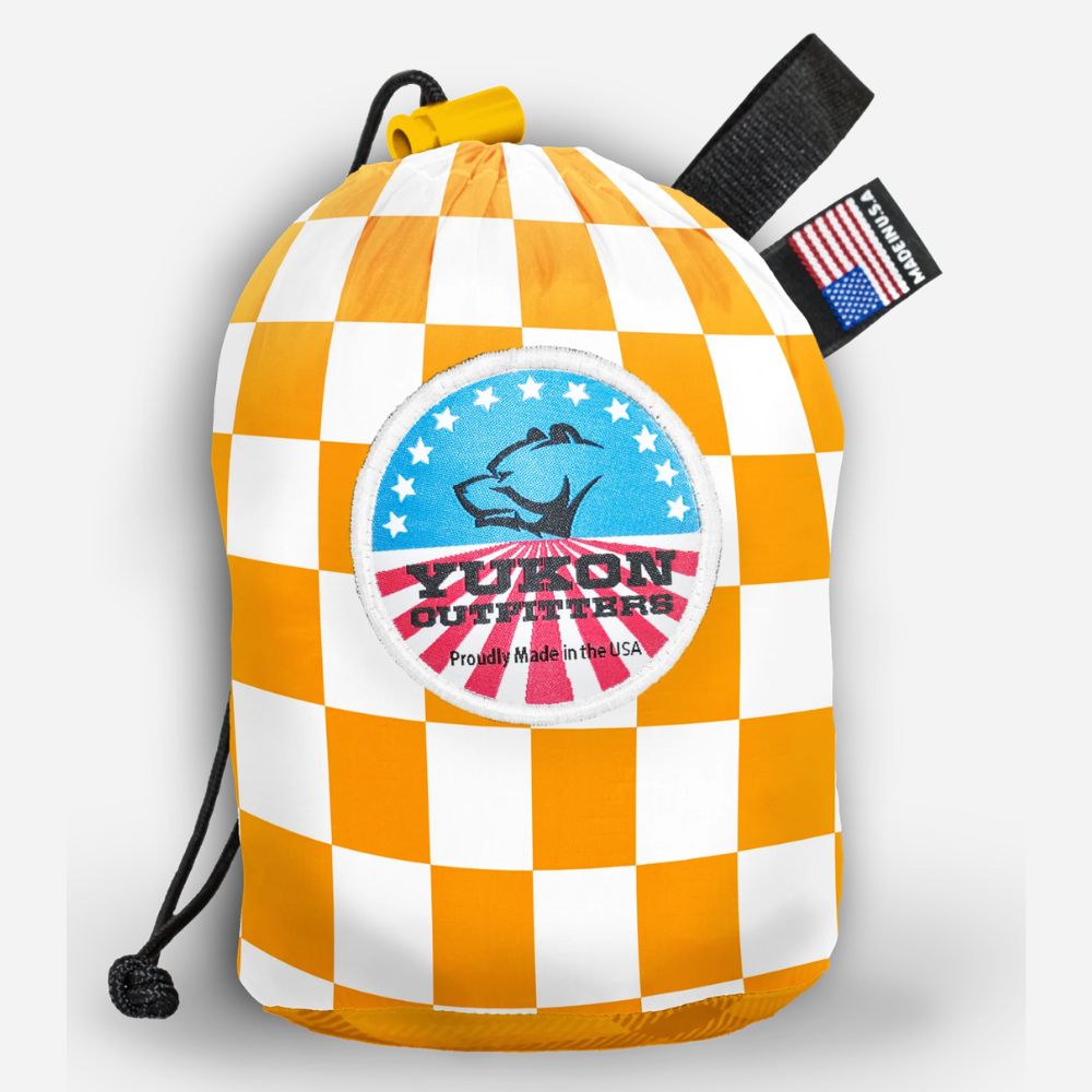 Yukon Outfitters Vista Hammock - Orange and White Checkerboard
