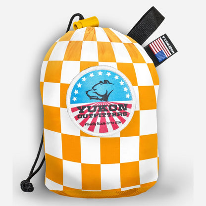 Yukon Outfitters Vista Hammock - Orange and White Checkerboard