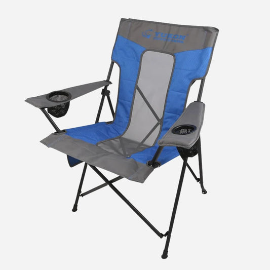Yukon Outfitters Outdoor Folding Camp Chair - Blue/Grey