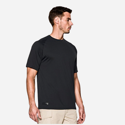 UA Men's Tac Tech Short Sleeve Crew Neck T-Shirt - Black