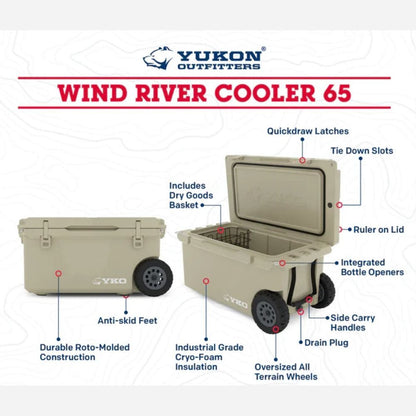 Yukon Outfitters 65qt Wind River YKO Hard Cooler - Cactus