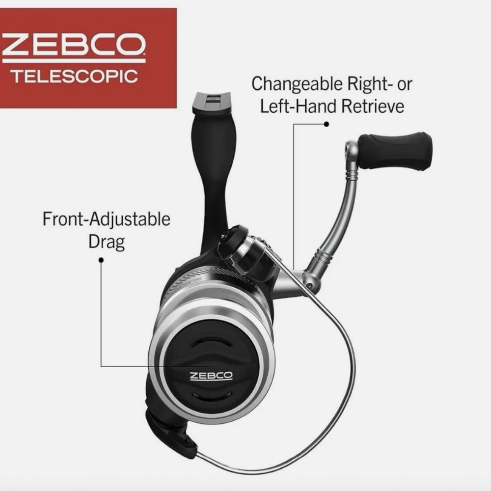 Zebco 33 Telecast Spinning Combo Fishing Rod and Reel
