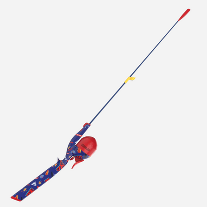 Zebco Youth Superman Floating Spincast Reel and Fishing Rod Combo