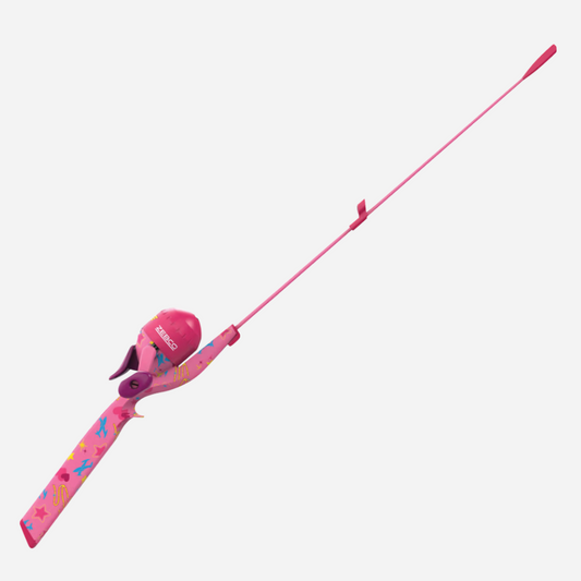 Zebco Youth Wonder Woman Floating Spincast Reel and Fishing Rod Combo