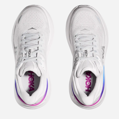 Hoka Women's Bondi 9 Running Shoes - Cosmic Grey/White