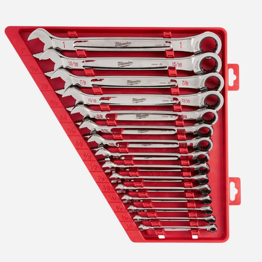 Milwaukee 15pc Ratcheting Combination Wrench Set - SAE