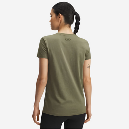 UA Women's Freedom Left Chest Short Sleeve - Marine Od Green