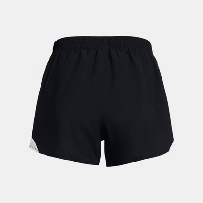UA Women's Fly By 3" Shorts - Black/White