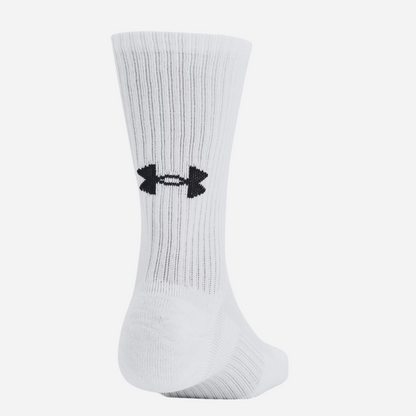 UA Training Cotton Unisex 6-Pack Crew Socks - White
