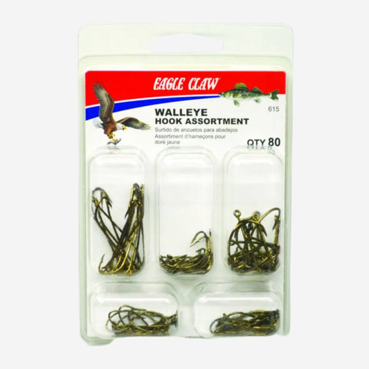 Eagle Claw 80 Pc. Assorted Walleye Hooks