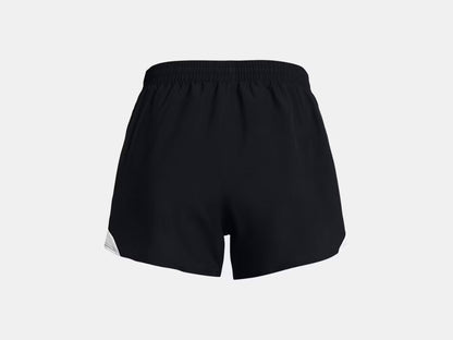 UA Women's Fly By 3" Shorts - Black/White