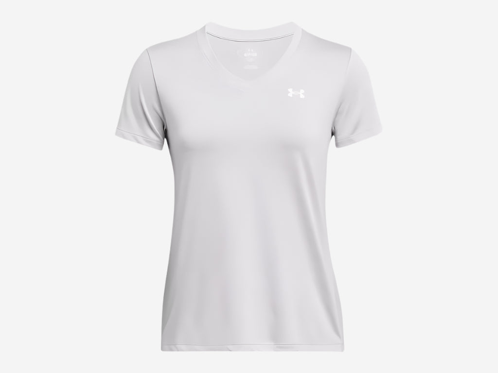 UA Women's Tech™ Twist V-Neck T-Shirt - Halo Gray