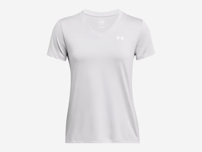 UA Women's Tech™ Twist V-Neck T-Shirt - Halo Gray