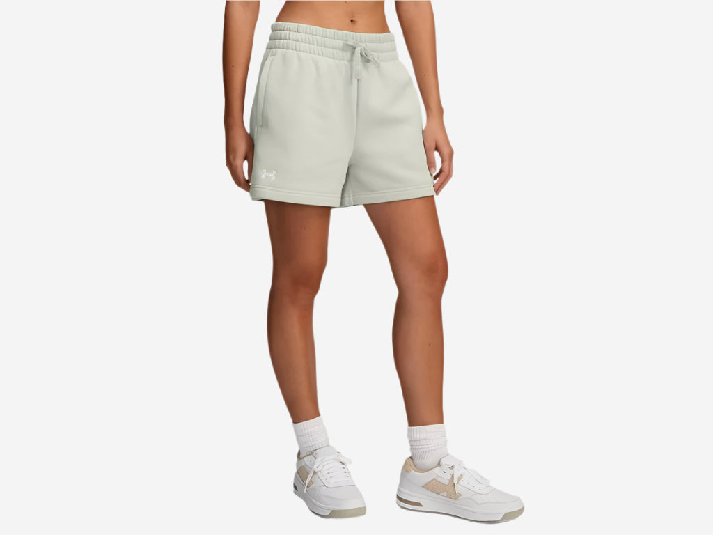 UA Women's Rival Fleece Shorts - Hydro Green