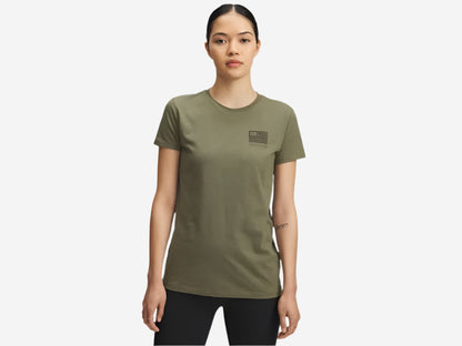 UA Women's Freedom Left Chest Short Sleeve - Marine OD Green